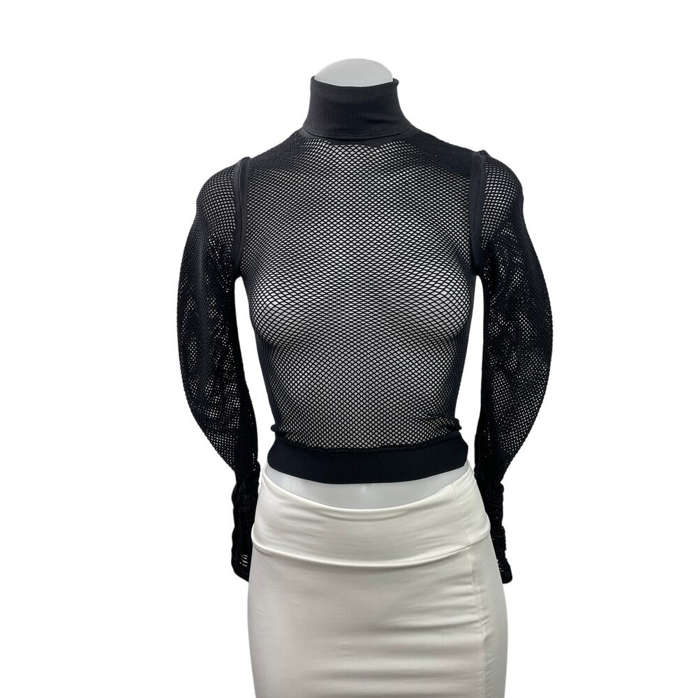 Urban Outfitters Out From Under Fishnet Mesh Sheet Turtleneck Long Sleeve Top XS